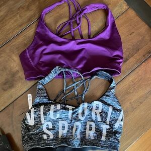 Two Victoria secret sport bras